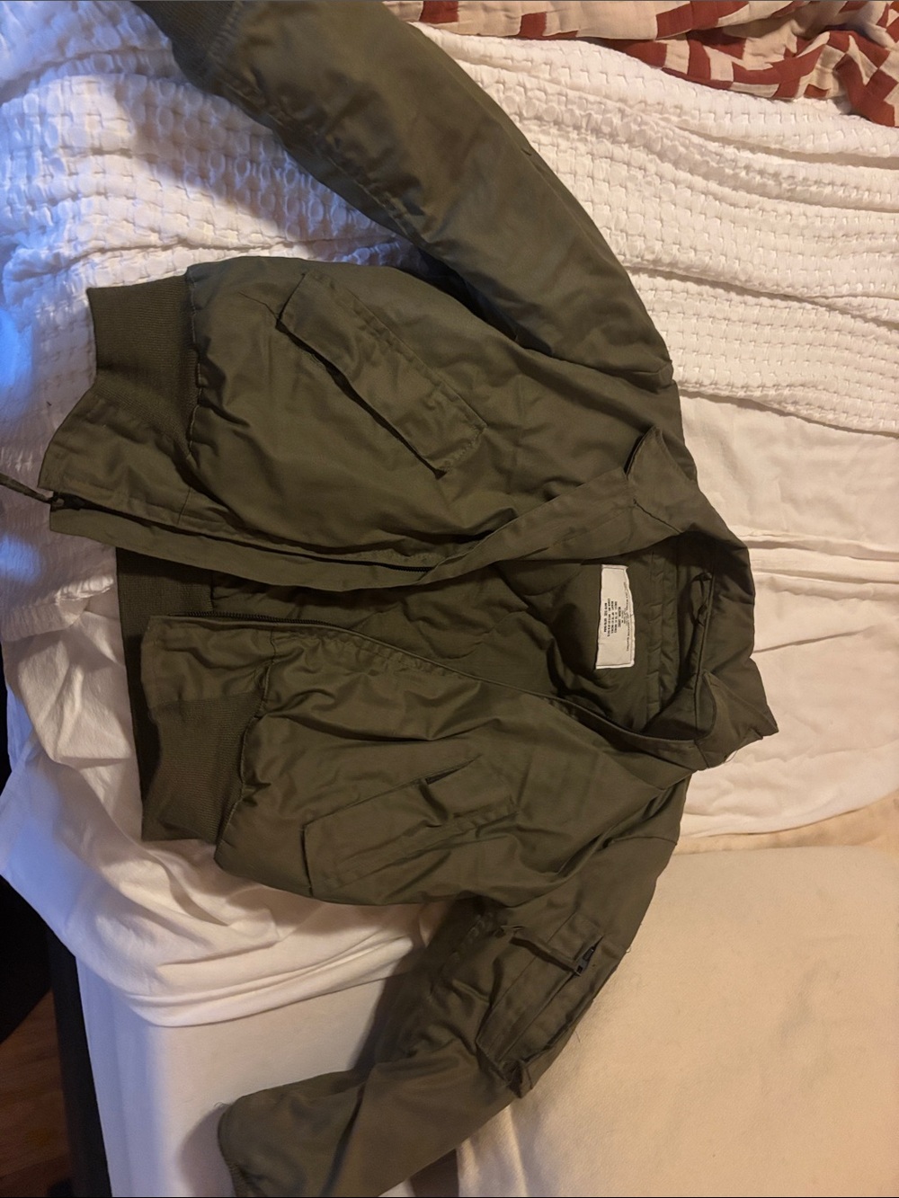 Olive Green Bomber Jacket - Women